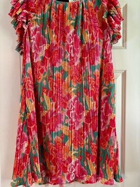 Fantastic Fawn Multicolor Floral Pleated Dress